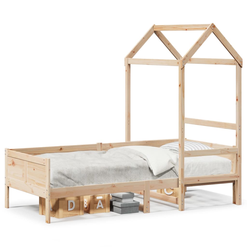 Day Bed with Roof without Mattress 80x200 cm Solid Wood - Bargainia.com - 