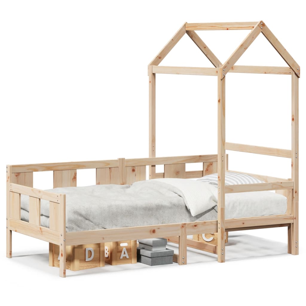 Day Bed with Roof without Mattress 80x200 cm Solid Wood - Bargainia.com - 