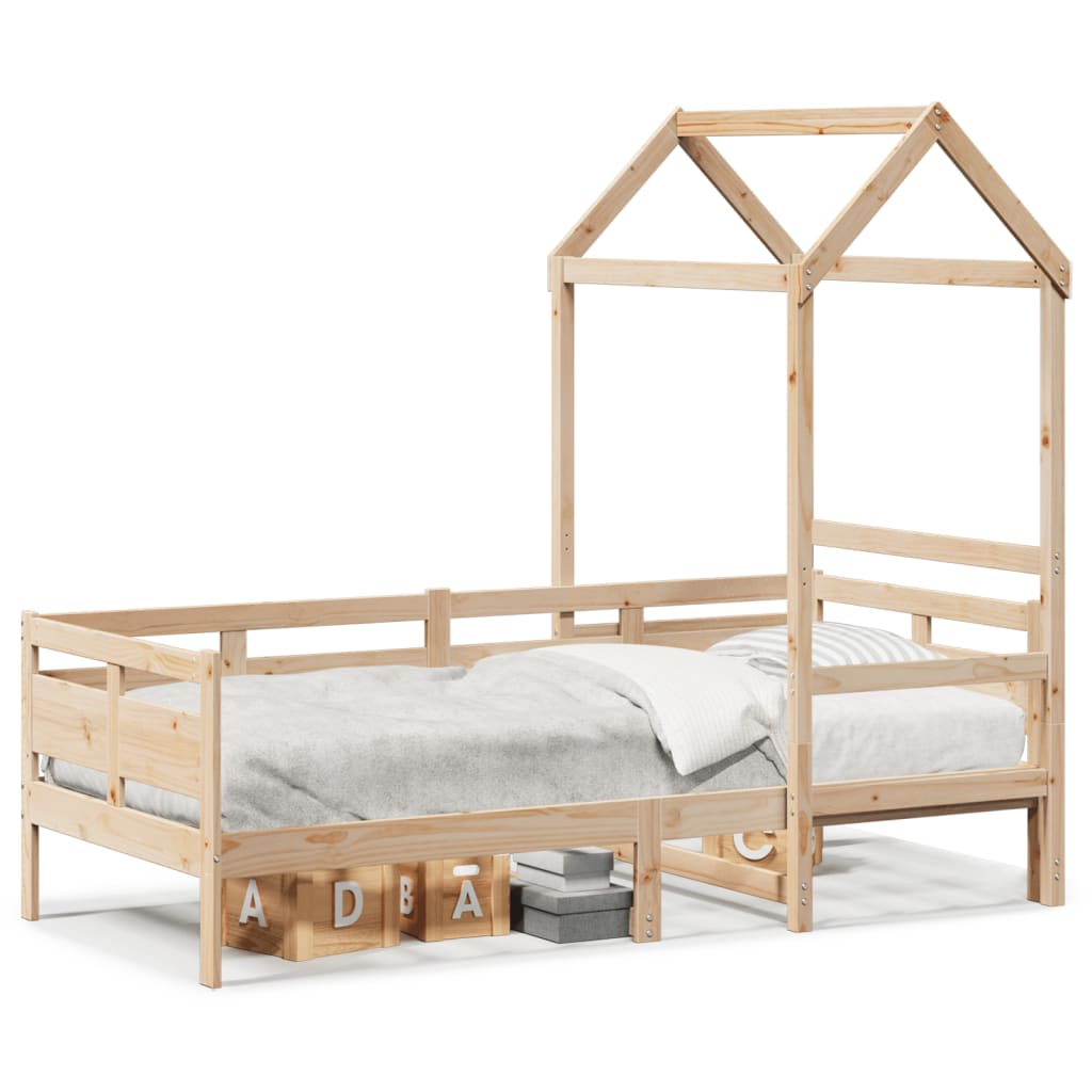 Day Bed with Roof without Mattress 80x200 cm Solid Wood - Bargainia.com - 