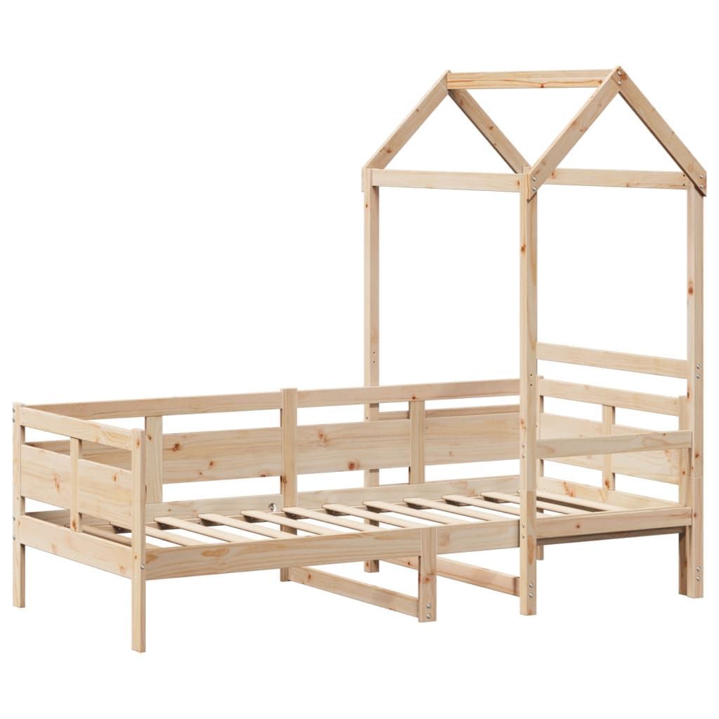 Day Bed with Roof without Mattress 80x200 cm Solid Wood - Bargainia.com - 