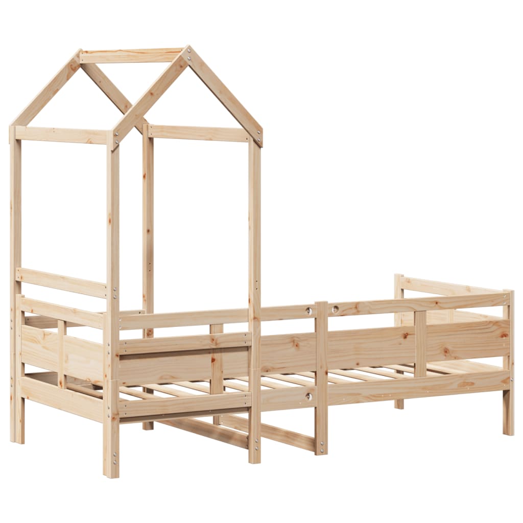 Day Bed with Roof without Mattress 80x200 cm Solid Wood - Bargainia.com - 