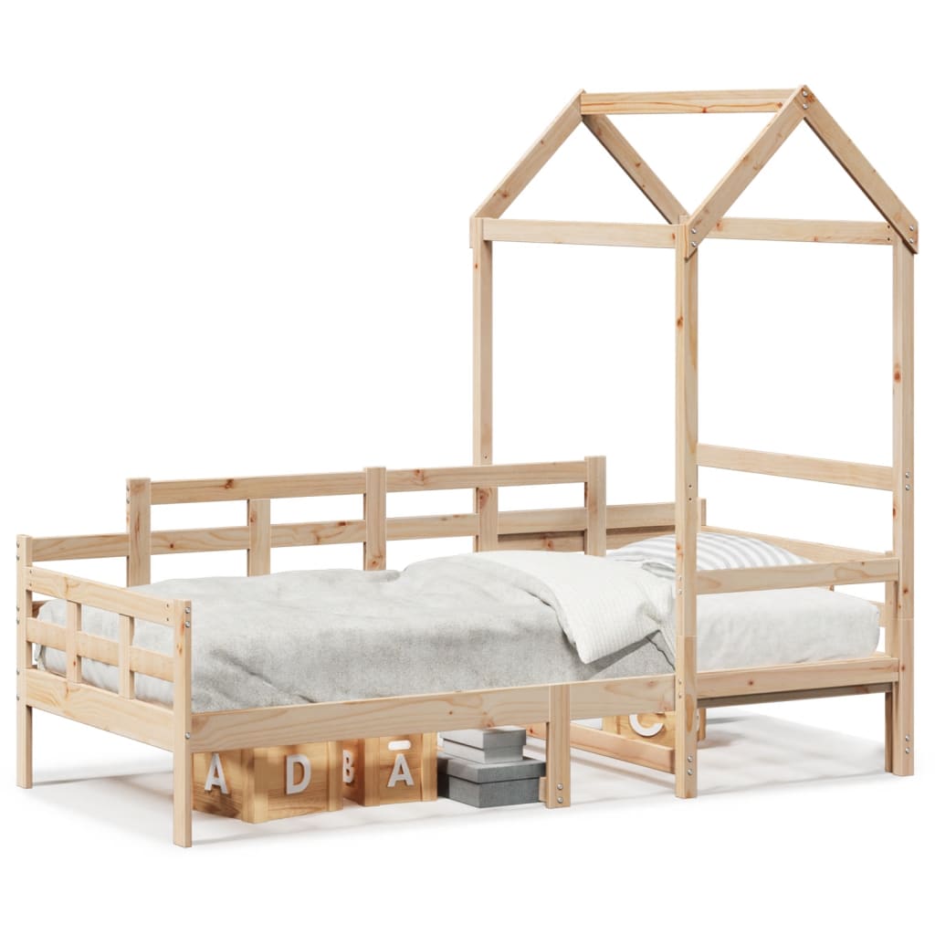 Day Bed with Roof without Mattress 80x200 cm Solid Wood - Bargainia.com - 