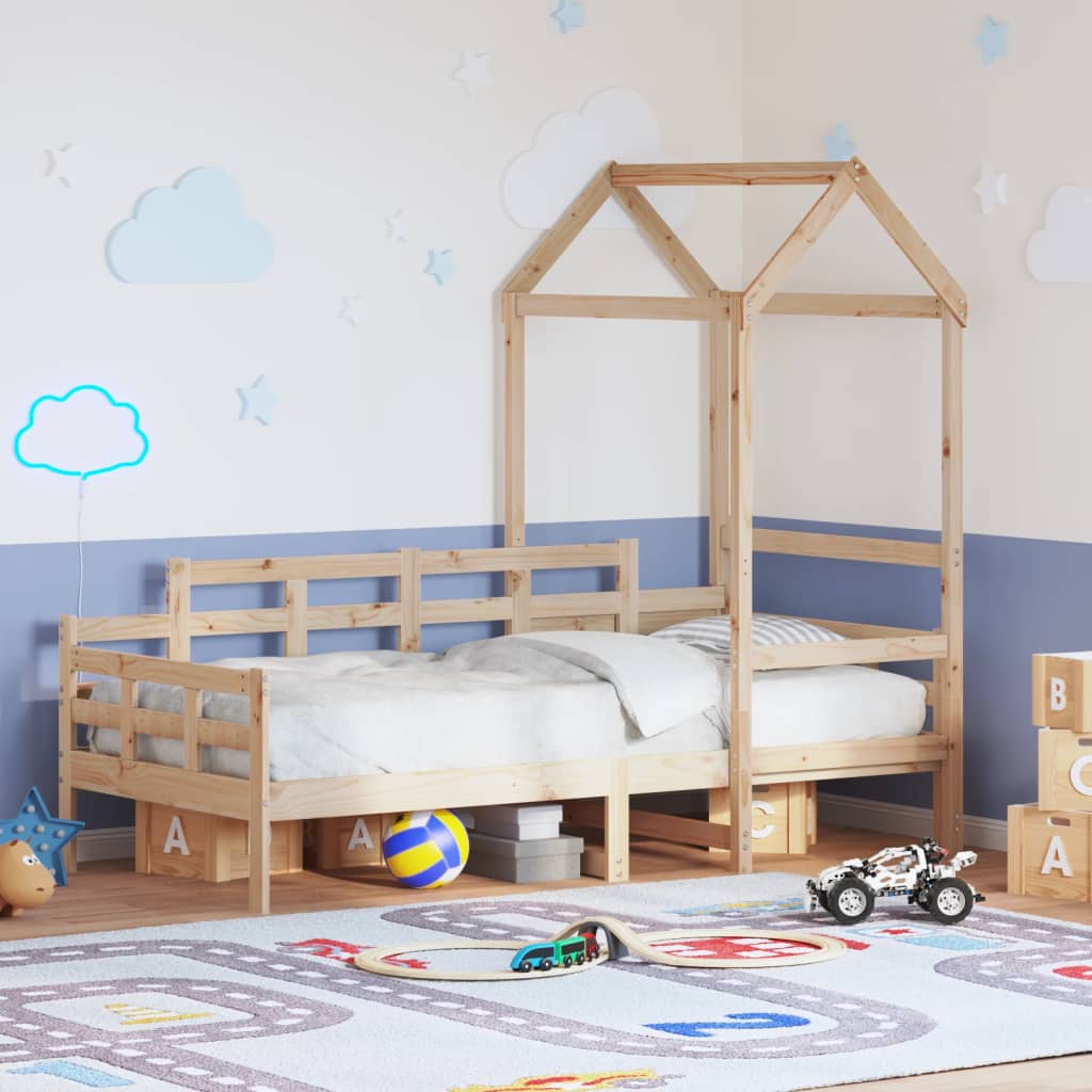Day Bed with Roof without Mattress 80x200 cm Solid Wood - Bargainia.com - 