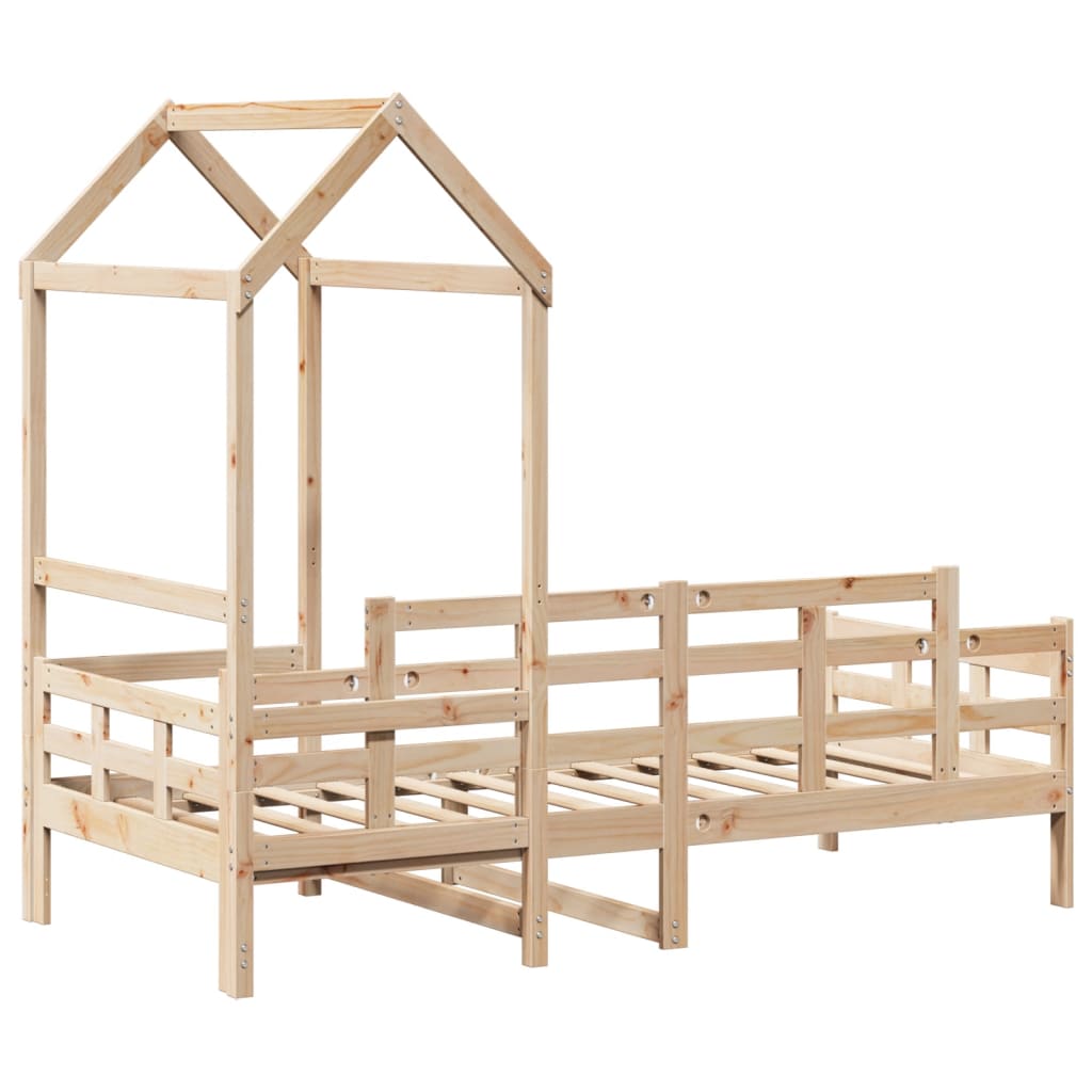 Day Bed with Roof without Mattress 80x200 cm Solid Wood - Bargainia.com - 
