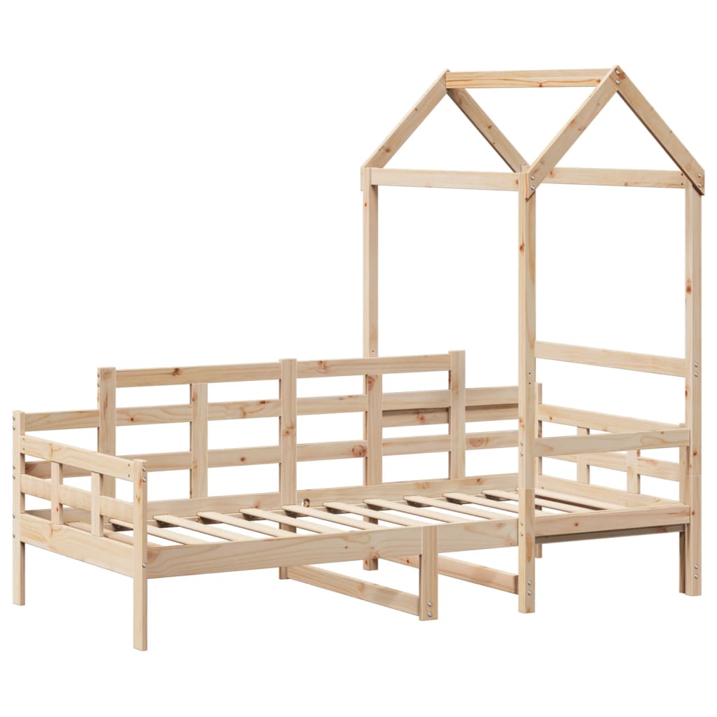 Day Bed with Roof without Mattress 80x200 cm Solid Wood - Bargainia.com - 