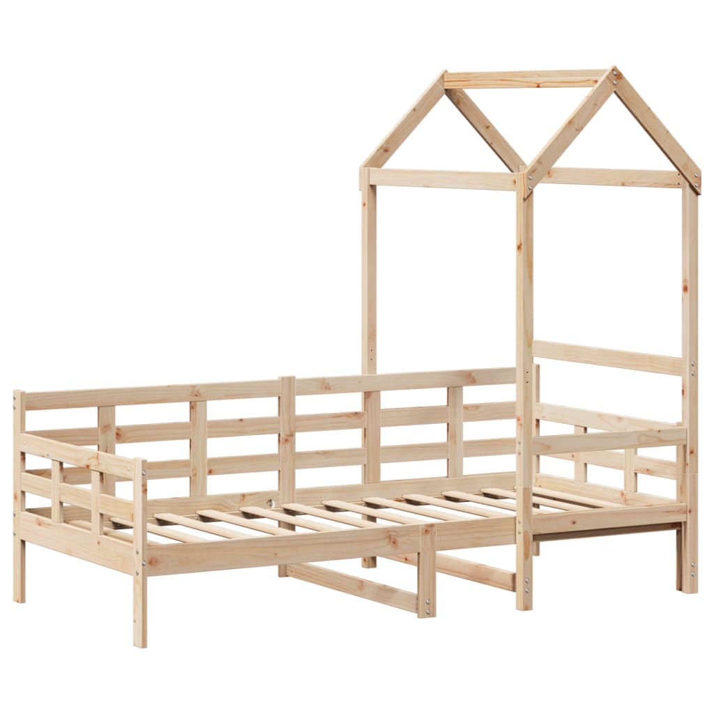 Day Bed with Roof without Mattress 80x200 cm Solid Wood - Bargainia.com - 
