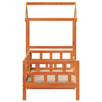 Day Bed with Roof without Mattress Wax Brown 80x200 cm Solid Wood - Bargainia.com - 