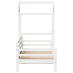 Day Bed with Roof without Mattress White 80x200 cm Solid Wood - Bargainia.com - 