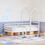 Day Bed with Roof without Mattress White 80x200 cm Solid Wood - Bargainia.com - 