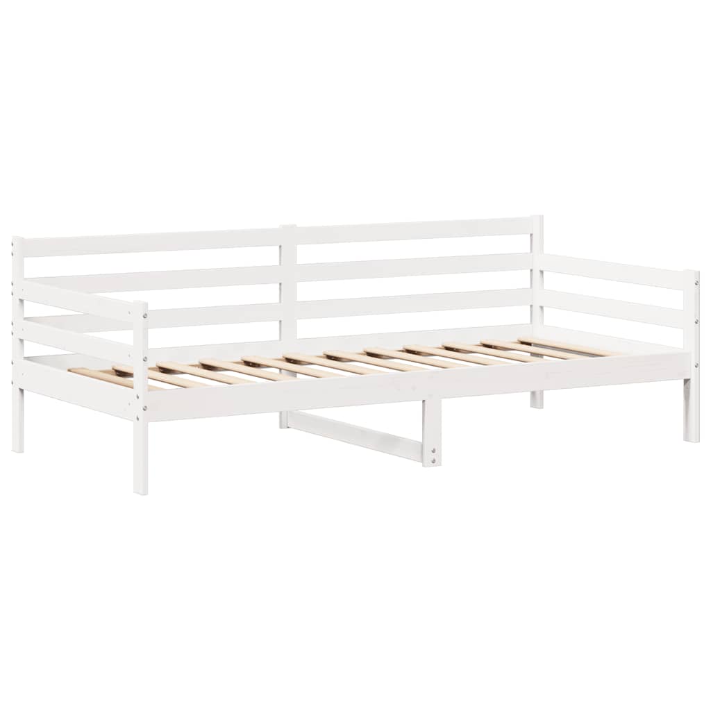 Day Bed with Roof without Mattress White 80x200 cm Solid Wood - Bargainia.com - 
