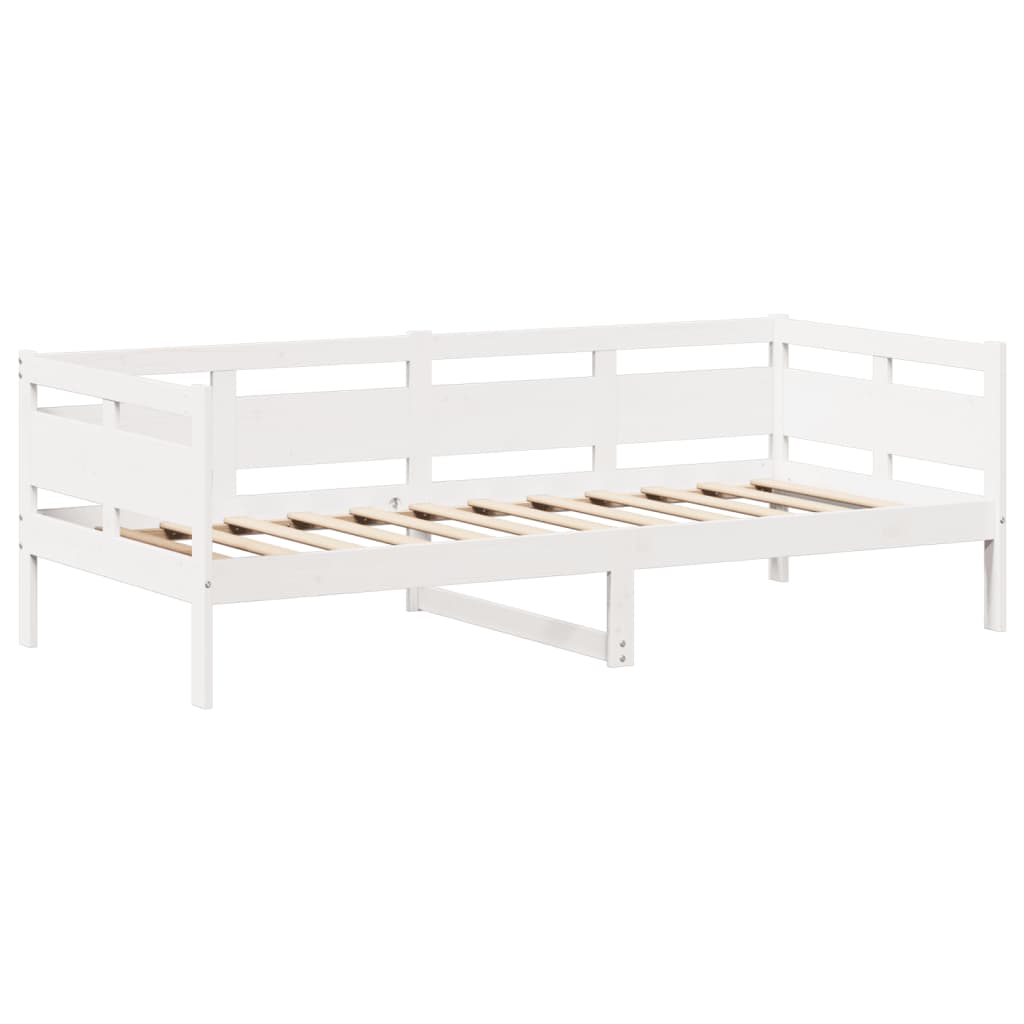 Day Bed with Roof without Mattress White 80x200 cm Solid Wood - Bargainia.com - 