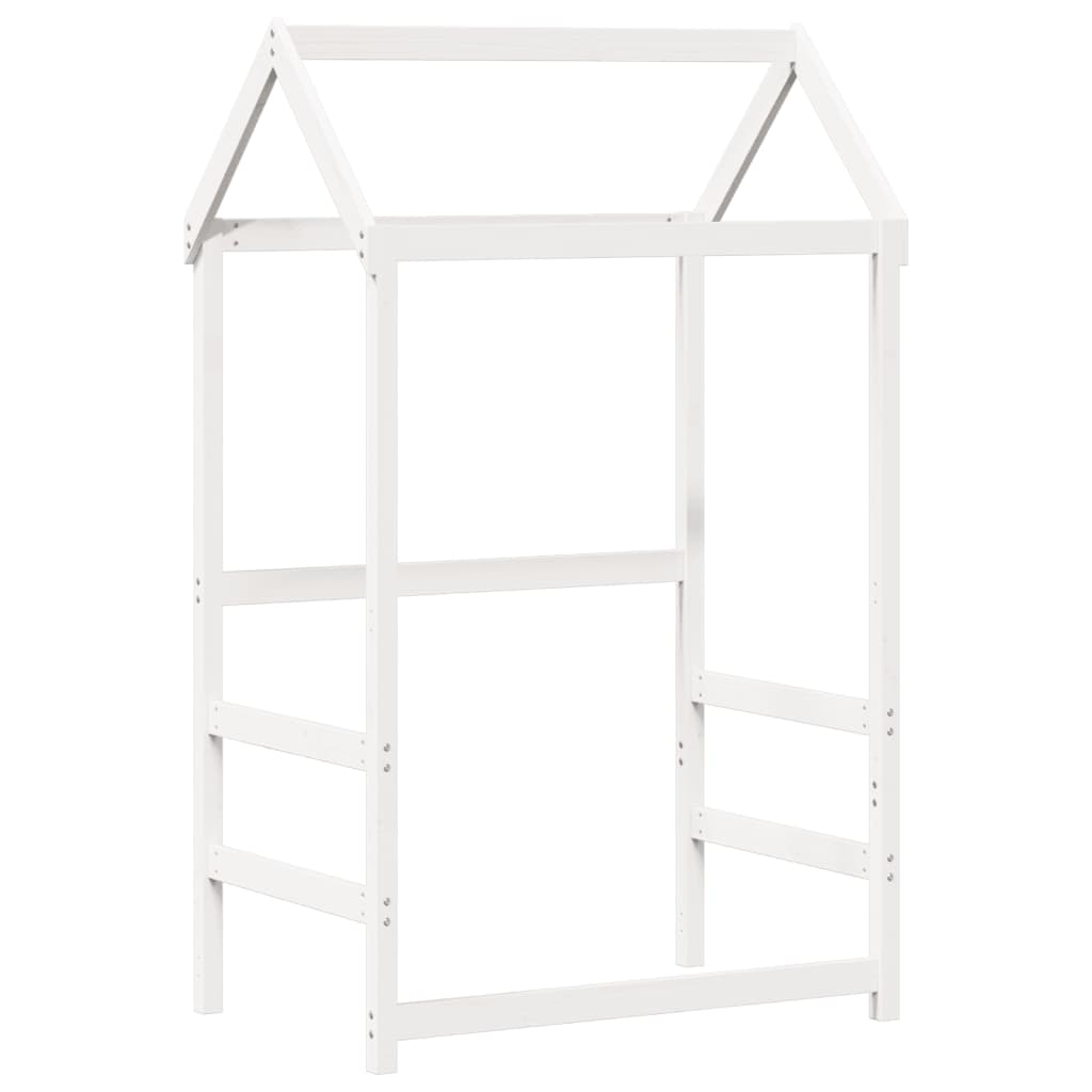 Day Bed with Roof without Mattress White 80x200 cm Solid Wood - Bargainia.com - 