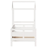 Day Bed with Roof without Mattress White 80x200 cm Solid Wood - Bargainia.com - 