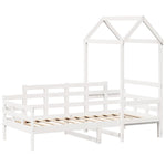 Day Bed with Roof without Mattress White 80x200 cm Solid Wood - Bargainia.com - 