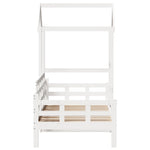 Day Bed with Roof without Mattress White 80x200 cm Solid Wood - Bargainia.com - 