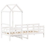 Day Bed with Roof without Mattress White 80x200 cm Solid Wood - Bargainia.com - 