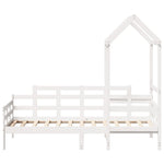 Day Bed with Roof without Mattress White 80x200 cm Solid Wood - Bargainia.com - 
