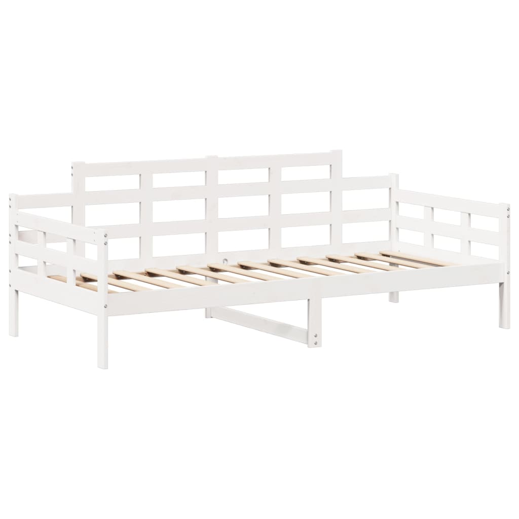 Day Bed with Roof without Mattress White 80x200 cm Solid Wood - Bargainia.com - 