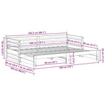 Day bed with Trundle without Mattress 80x200 cm - Bargainia.com - 