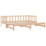 Day Bed with Trundle without Mattress 90x200 cm Solid Wood - Bargainia.com - 