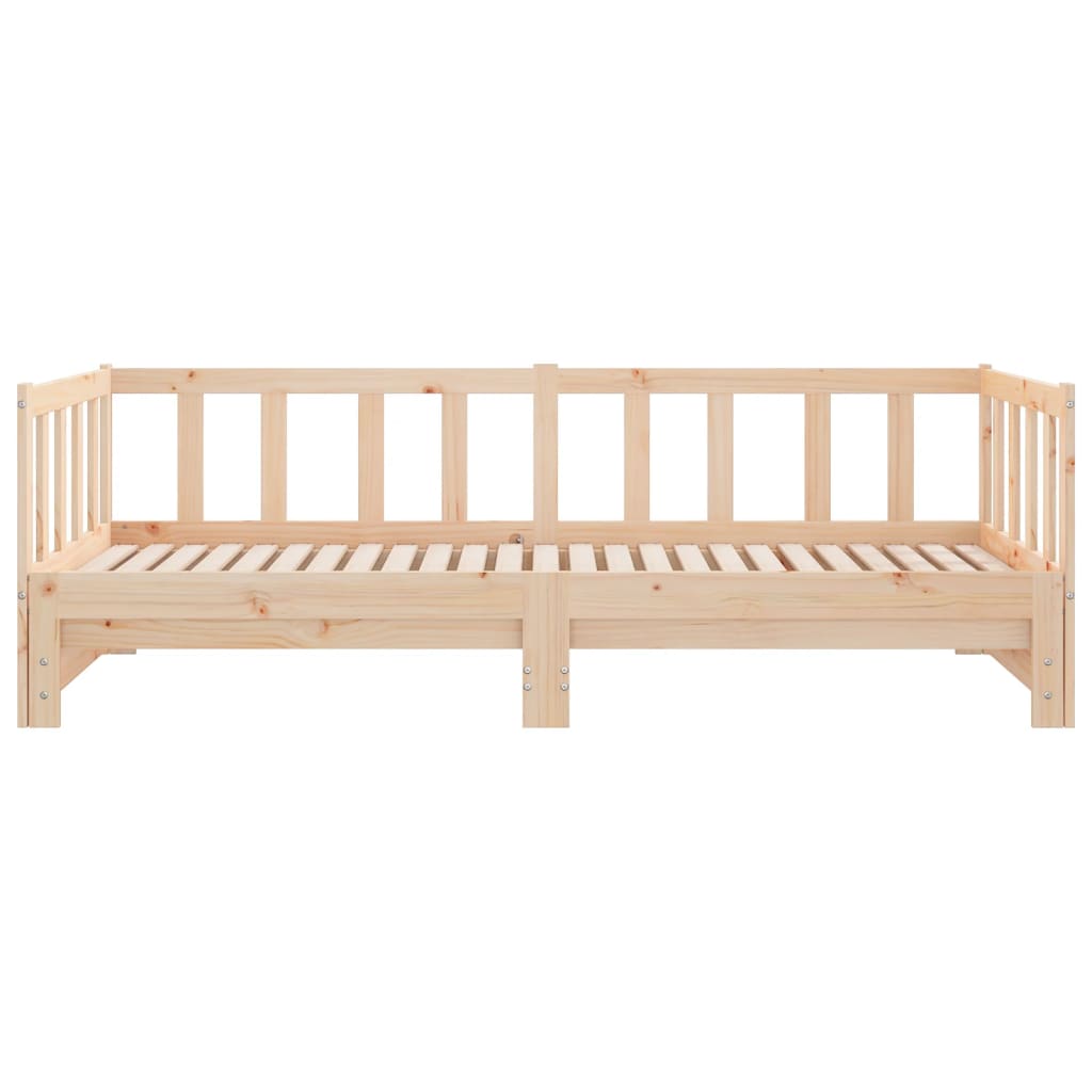 Day Bed with Trundle without Mattress 90x200 cm Solid Wood - Bargainia.com - 