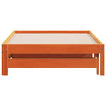 Day Bed with Trundle without Mattress Wax Brown 90x190 cm Single - Bargainia.com - 