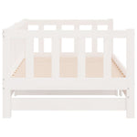 Day Bed with Trundle without Mattress White 80x200 cm Solid Wood - Bargainia.com - 