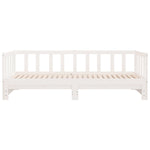Day Bed with Trundle without Mattress White 80x200 cm Solid Wood - Bargainia.com - 