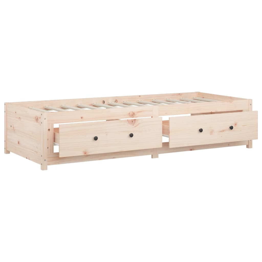 Day Bed without Mattress 75x190 cm Small Single Small Single Solid Wood Pine - Bargainia.com - 