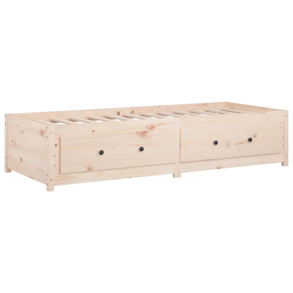 Day Bed without Mattress 75x190 cm Small Single Small Single Solid Wood Pine - Bargainia.com - 