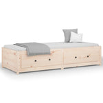 Day Bed without Mattress 75x190 cm Small Single Small Single Solid Wood Pine - Bargainia.com - 