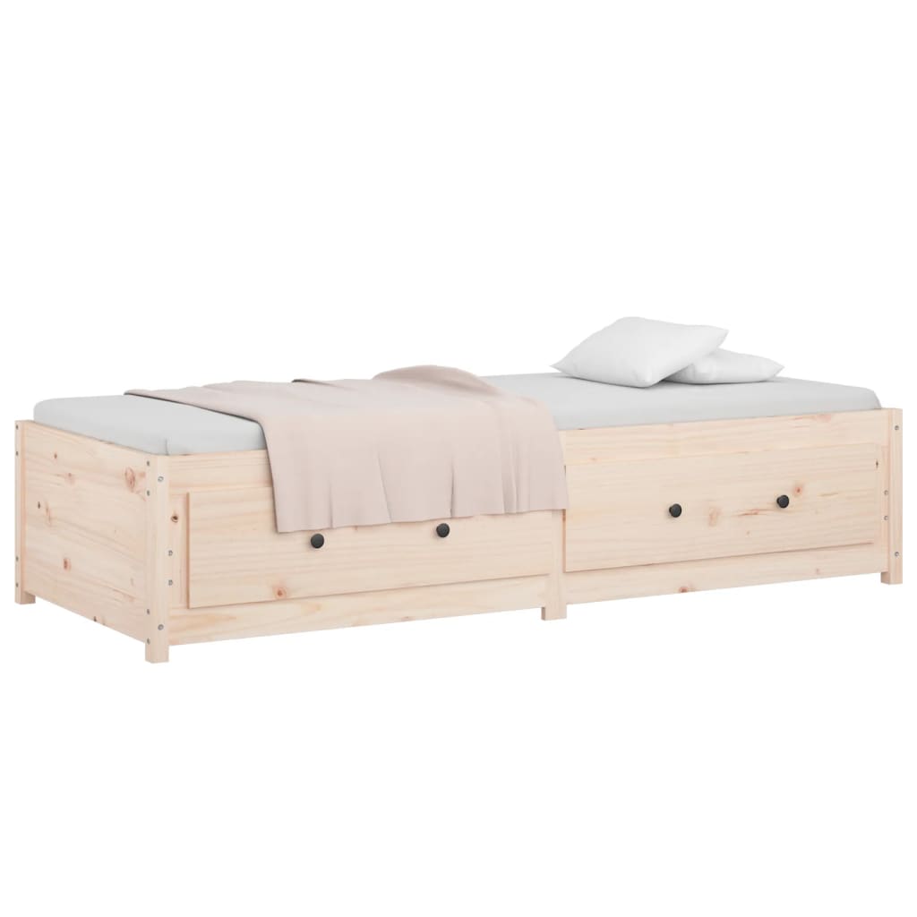 Day Bed without Mattress 75x190 cm Small Single Small Single Solid Wood Pine - Bargainia.com - 