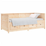 Day Bed without Mattress 75x190 cm Small Single Solid Wood Pine - Bargainia.com - 