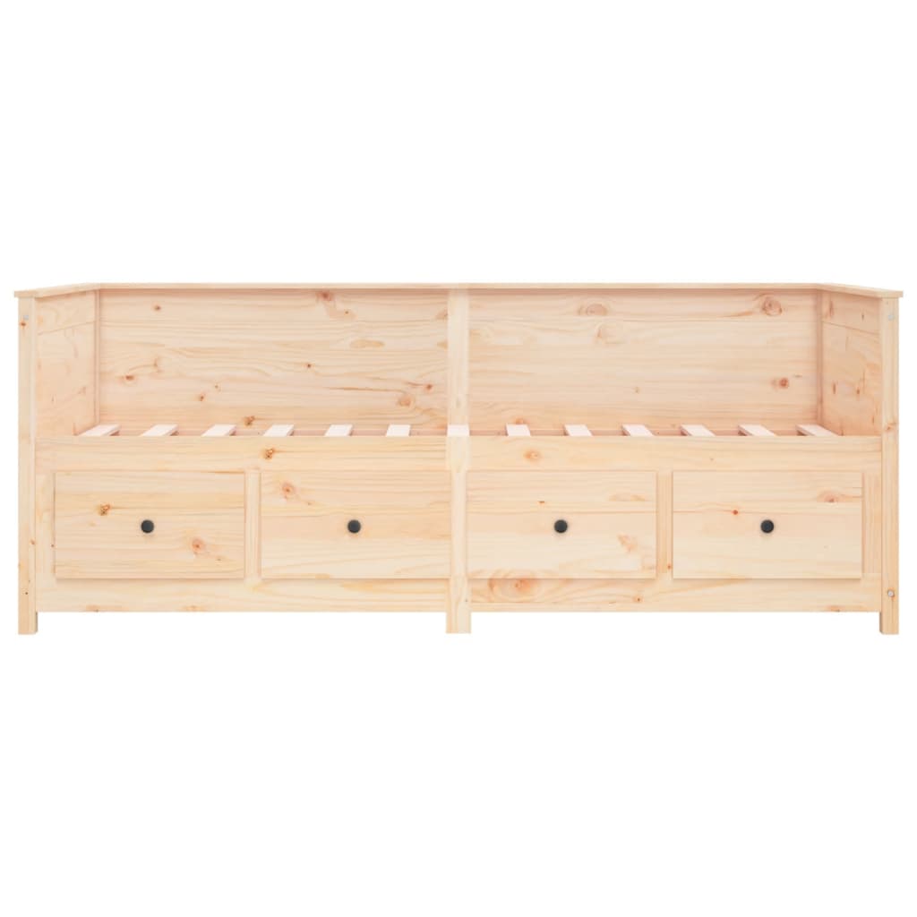 Day Bed without Mattress 75x190 cm Small Single Solid Wood Pine - Bargainia.com - 