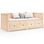 Day Bed without Mattress 75x190 cm Small Single Solid Wood Pine - Bargainia.com - 