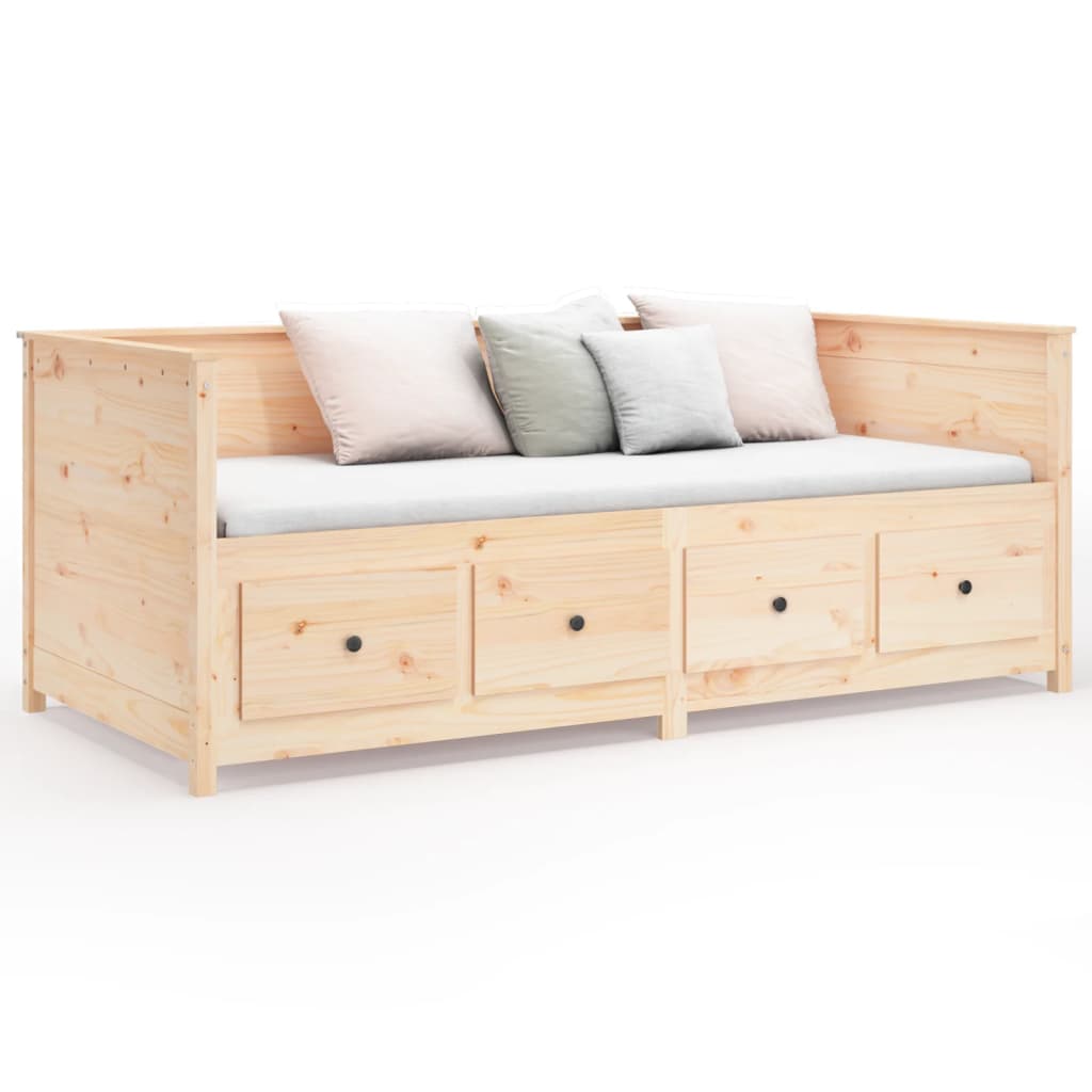 Day Bed without Mattress 75x190 cm Small Single Solid Wood Pine - Bargainia.com - 