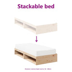 Day Bed without Mattress 75x190 cm Solid Wood Pine - Bargainia.com - 