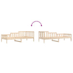 Day Bed without Mattress 80x200 cm Solid Wood Pine - Bargainia.com - 