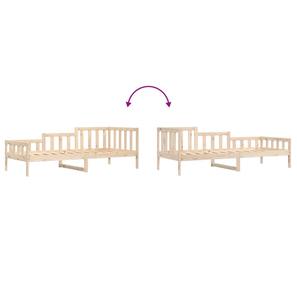Day Bed without Mattress 80x200 cm Solid Wood Pine - Bargainia.com - 