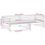 Day Bed without Mattress 80x200 cm Solid Wood Pine - Bargainia.com - 