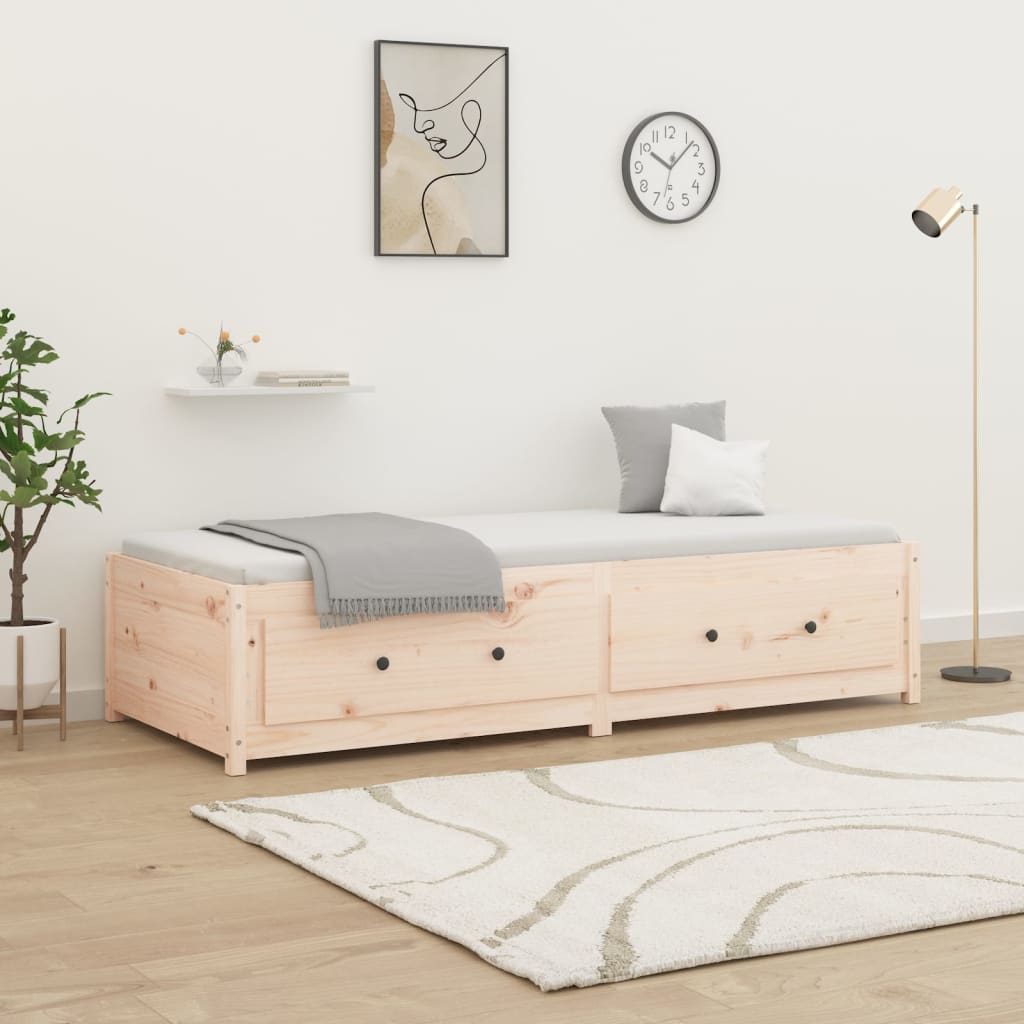 Day Bed without Mattress 90x190 cm Single Single Solid Wood Pine - Bargainia.com - 