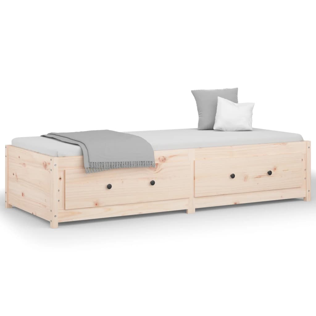 Day Bed without Mattress 90x190 cm Single Single Solid Wood Pine - Bargainia.com - 