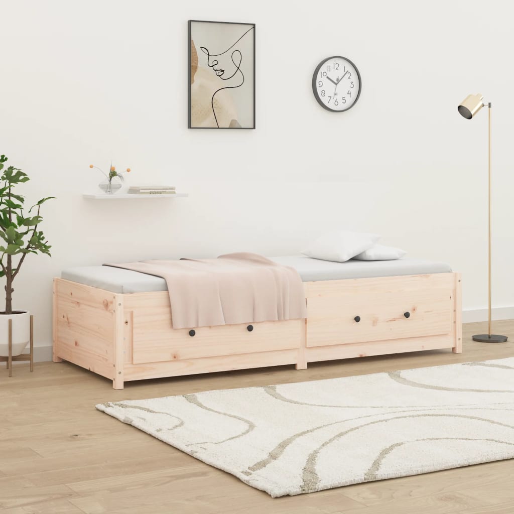 Day Bed without Mattress 90x190 cm Single Single Solid Wood Pine - Bargainia.com - 