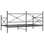Day Bed without Mattress Black 100x190 cm Steel - Bargainia.com - 