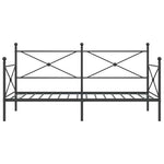 Day Bed without Mattress Black 100x190 cm Steel - Bargainia.com - 