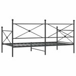 Day Bed without Mattress Black 100x200 cm Steel - Bargainia.com - 
