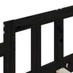 Day Bed without Mattress Black 90x190 cm Single Solid Wood Pine - Bargainia.com - 