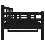 Day Bed without Mattress Black Solid Wood Pine 80x200 cm - Bargainia.com - 