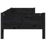 Day Bed without Mattress Black Solid Wood Pine 90x190 cm Single - Bargainia.com - 