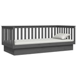 Day Bed without Mattress Grey 100x200 cm Solid Wood Pine - Bargainia.com - 
